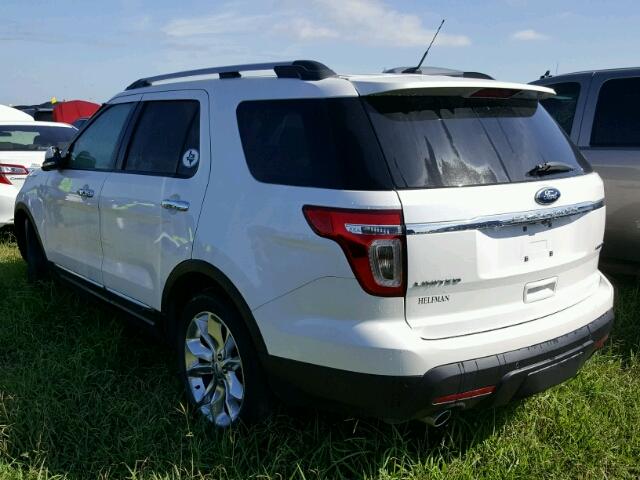 1FM5K7F88DGB47441 - 2013 FORD EXPLORER WHITE photo 3