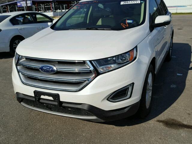 2FMTK3J85FBC33386 - 2015 FORD EDGE SEL WHITE photo 2