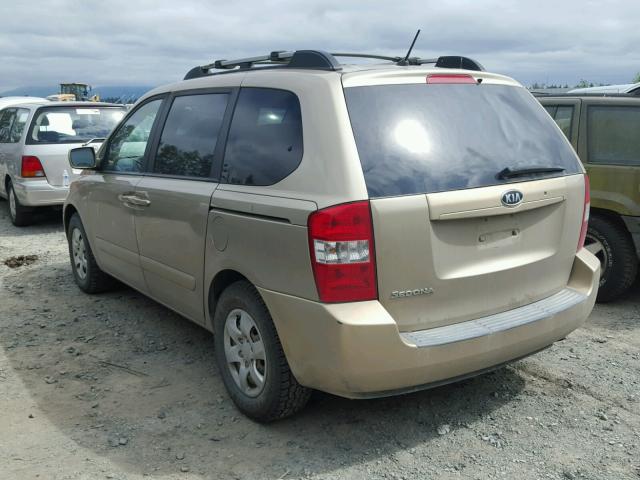 KNDMB133676132081 - 2007 KIA SEDONA EX GOLD photo 3