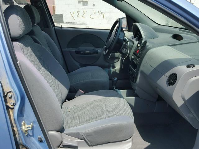 KL1TJ52684B132143 - 2004 CHEVROLET AVEO LS BLUE photo 5