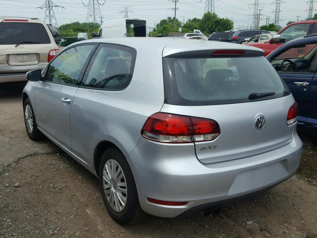 WVWBA7AJ5AW276582 - 2010 VOLKSWAGEN GOLF SILVER photo 3