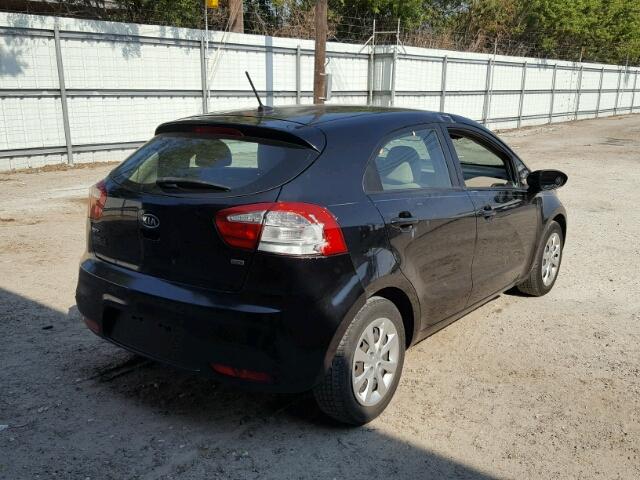 KNADM5A36C6094458 - 2012 KIA RIO BLACK photo 4