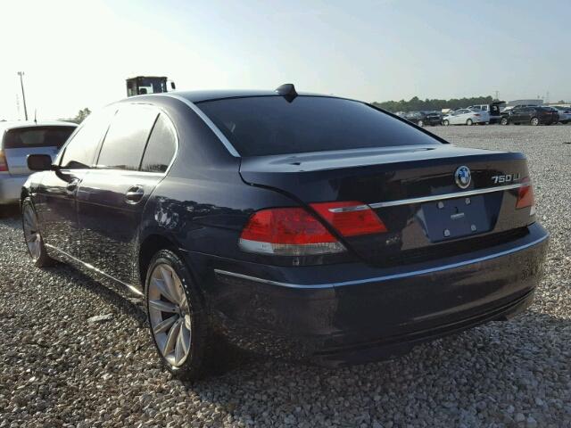 WBAHN83547DT68076 - 2007 BMW 750 BLUE photo 3