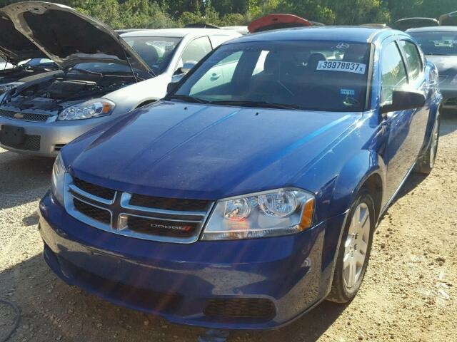 1C3CDZAB7EN216688 - 2014 DODGE AVENGER BLUE photo 2