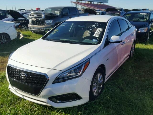 KMHE24L11GA009396 - 2016 HYUNDAI SONATA WHITE photo 2