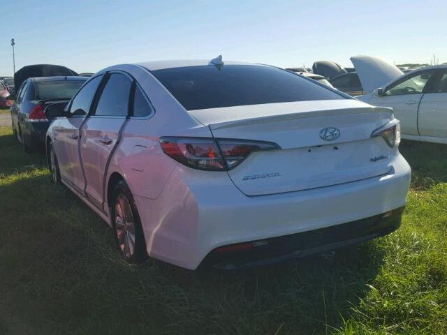 KMHE24L11GA009396 - 2016 HYUNDAI SONATA WHITE photo 3