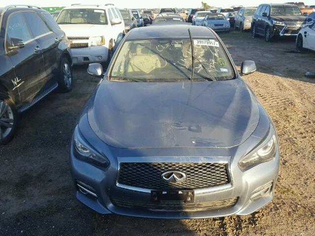 JN1BV7AP8EM682613 - 2014 INFINITI Q50 BASE GRAY photo 9