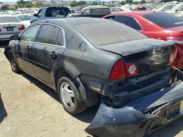 1G1ZG57B98F185917 - 2008 CHEVROLET MALIBU LS შავი ფოტო 3