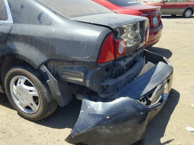 1G1ZG57B98F185917 - 2008 CHEVROLET MALIBU LS შავი ფოტო 9