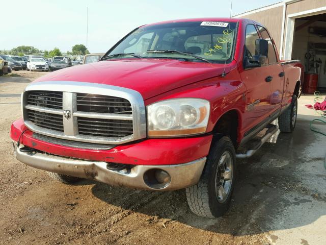 3D7KS28C66G121624 - 2006 DODGE RAM 2500 S RED photo 2