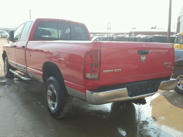 3D7KS28C66G121624 - 2006 DODGE RAM 2500 S RED photo 3
