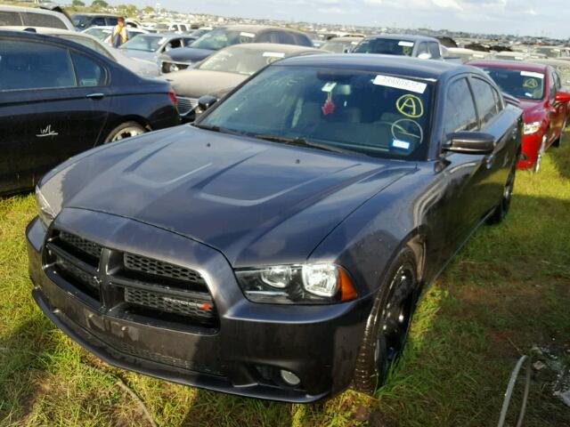 2C3CDXHG4EH184149 - 2014 DODGE CHARGER SX CHARCOAL photo 2