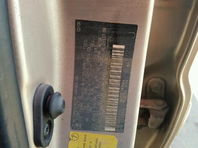 JTEDW21A760012461 - 2006 TOYOTA HIGHLANDER SILVER photo 10