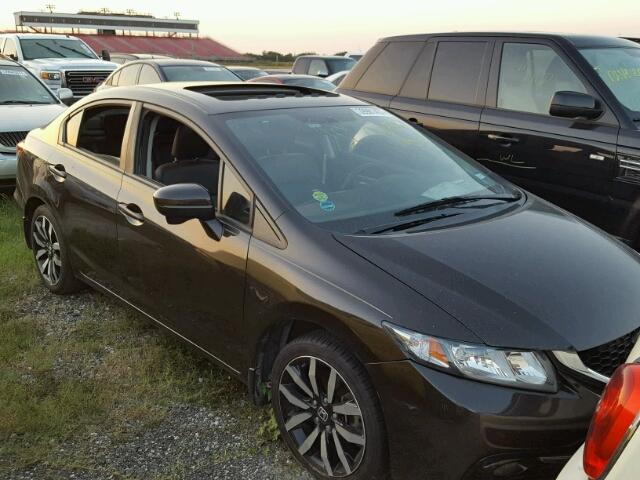 2HGFB2F95EH527249 - 2014 HONDA CIVIC EXL 棕色 照片 1