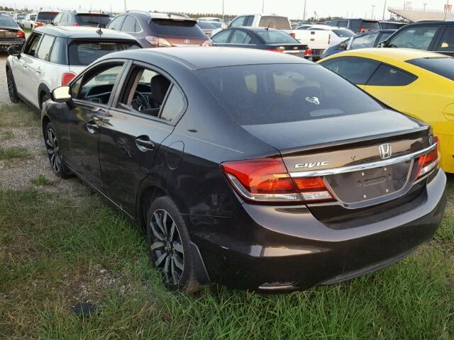 2HGFB2F95EH527249 - 2014 HONDA CIVIC EXL 棕色 照片 3