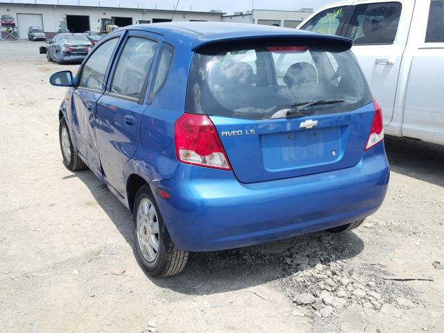 KL1TJ62654B191074 - 2004 CHEVROLET AVEO LS BLUE photo 3
