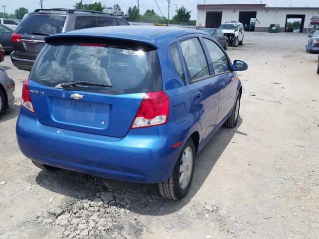 KL1TJ62654B191074 - 2004 CHEVROLET AVEO LS BLUE photo 4