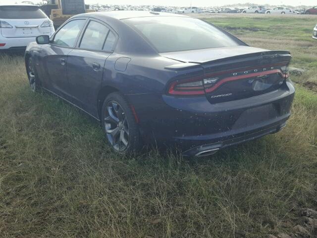 2C3CDXCT5GH330713 - 2016 DODGE CHARGER R/ BLUE photo 3