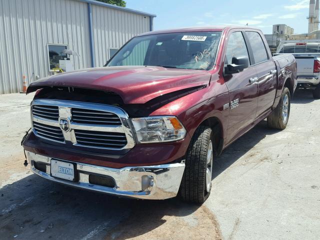 1C6RR7LT9HS692407 - 2017 RAM 1500 SLT BURGUNDY photo 2