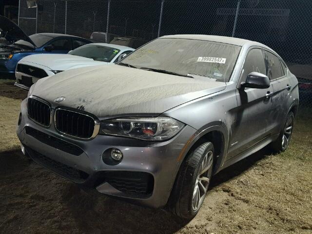 5UXKU2C59F0N77729 - 2015 BMW X6 GRAY photo 2