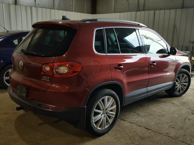 WVGBV7AX1AW003837 - 2010 VOLKSWAGEN TIGUAN SE 栗色 照片 4