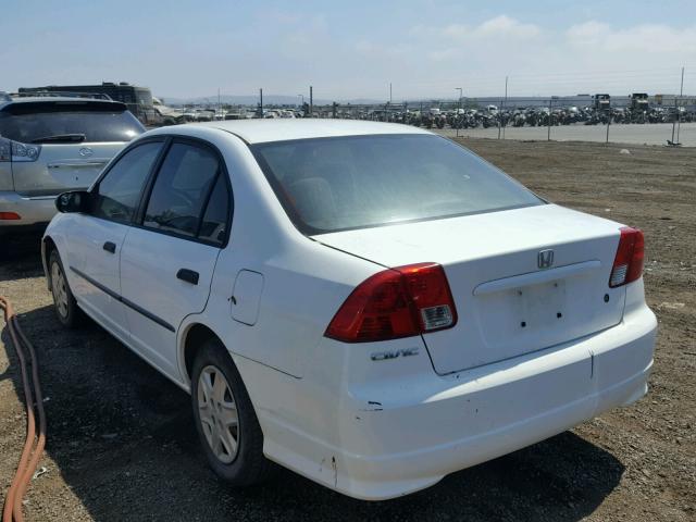 2HGES16304H578531 - 2004 HONDA CIVIC DX V WHITE photo 3