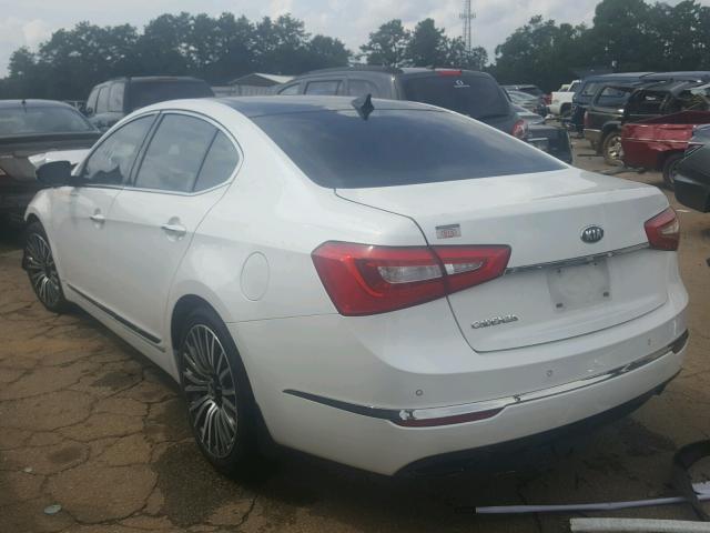 KNALN4D70E5121924 - 2014 KIA CADENZA PR WHITE photo 3