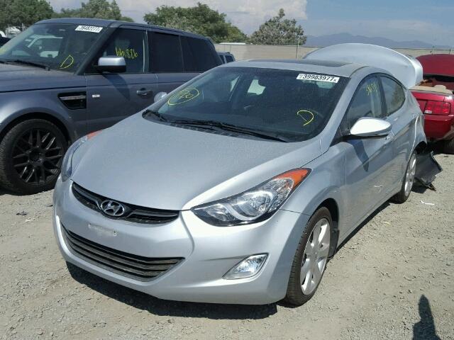 5NPDH4AE5DH281295 - 2013 HYUNDAI ELANTRA GL SILVER photo 2