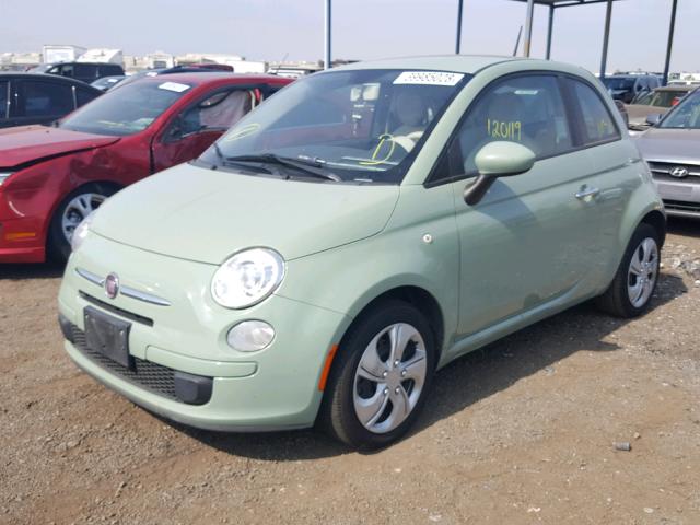 3C3CFFAR7CT335313 - 2012 FIAT 500 POP GREEN photo 2