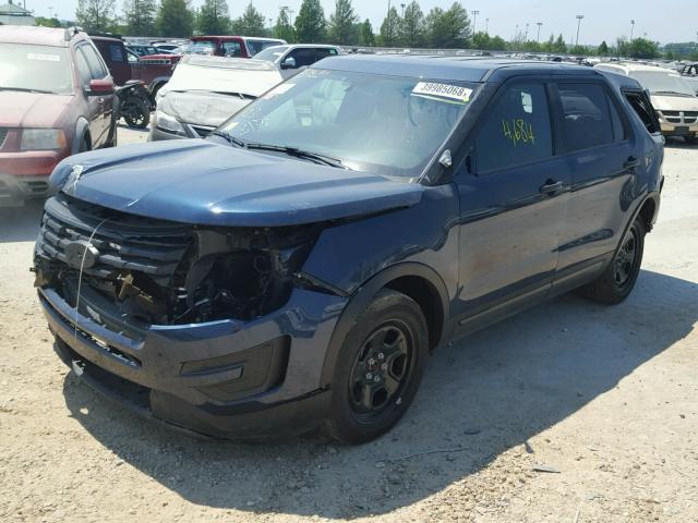1FM5K8AR7HGC35229 - 2017 FORD EXPLORER P BLUE photo 2
