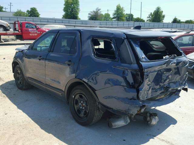 1FM5K8AR7HGC35229 - 2017 FORD EXPLORER P BLUE photo 3