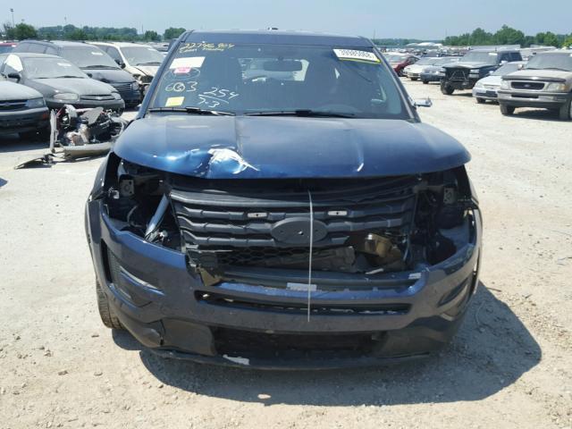 1FM5K8AR7HGC35229 - 2017 FORD EXPLORER P BLUE photo 9