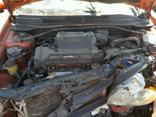 KNAFE242995023437 - 2009 KIA SPECTRA SX ORANGE photo 7