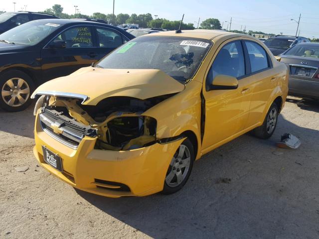 KL1TD5DE8AB077121 - 2010 CHEVROLET AVEO LS YELLOW photo 2