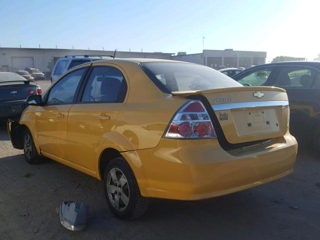 KL1TD5DE8AB077121 - 2010 CHEVROLET AVEO LS YELLOW photo 3