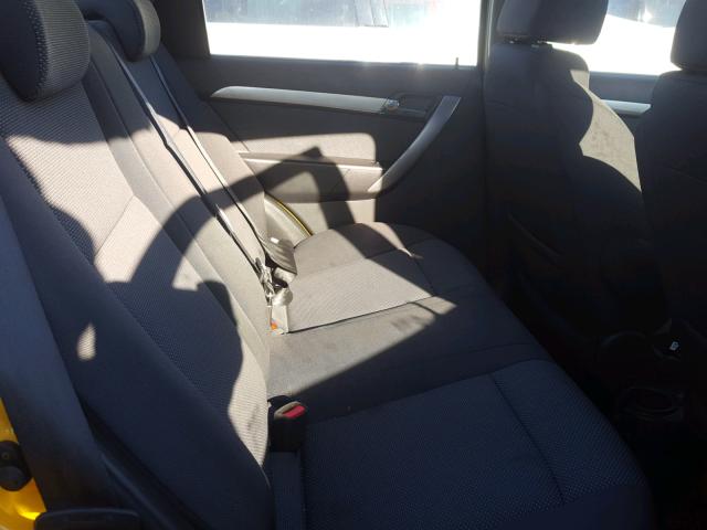 KL1TD5DE8AB077121 - 2010 CHEVROLET AVEO LS YELLOW photo 6