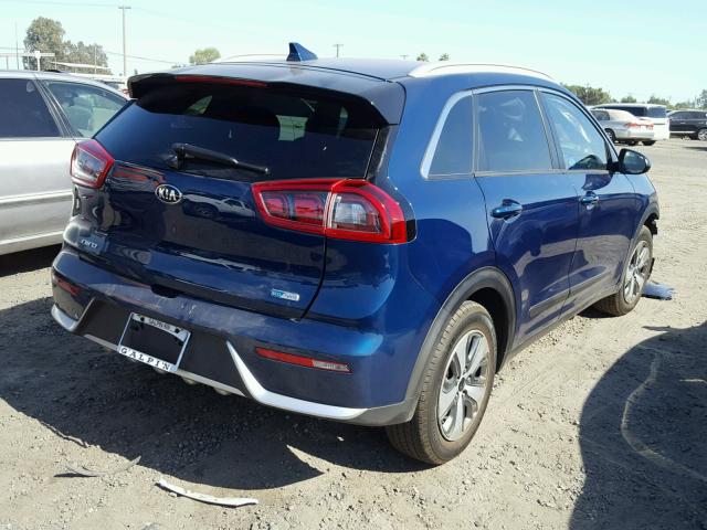 KNDCB3LC6J5160998 - 2018 KIA NIRO FE BLUE photo 4