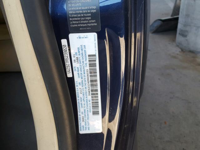 3VWCK21C42M406033 - 2002 VOLKSWAGEN NEW BEETLE 蓝色 照片 10