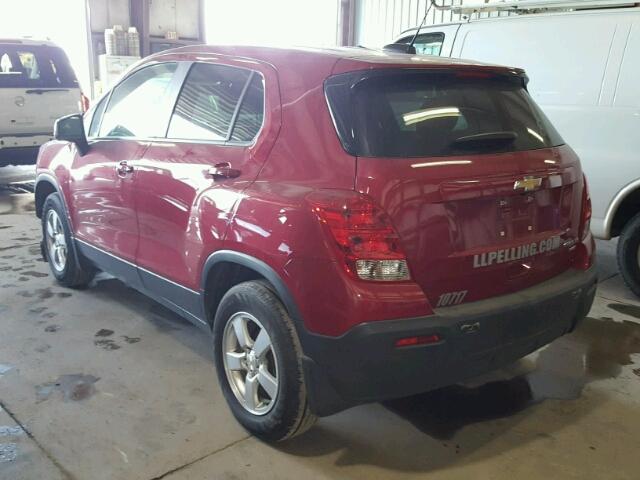 KL7CJPSB1FB078122 - 2015 CHEVROLET TRAX 1LS RED photo 3