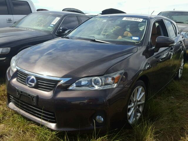 JTHKD5BH5C2097362 - 2012 LEXUS CT 200 BURGUNDY photo 2