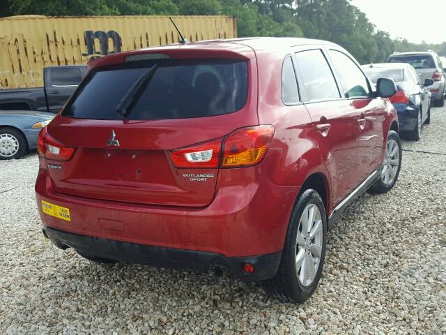 4A4AP3AUXEE031245 - 2014 MITSUBISHI OUTLANDER RED photo 4