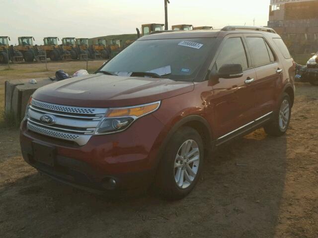 1FM5K7D80EGA32269 - 2014 FORD EXPLORER X ORANGE photo 2