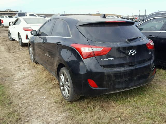 KMHD35LH3GU289493 - 2016 HYUNDAI ELANTRA GT BLACK photo 3