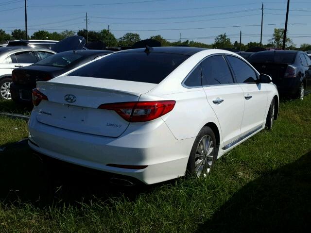 5NPE34AF3FH012078 - 2015 HYUNDAI SONATA WHITE photo 4