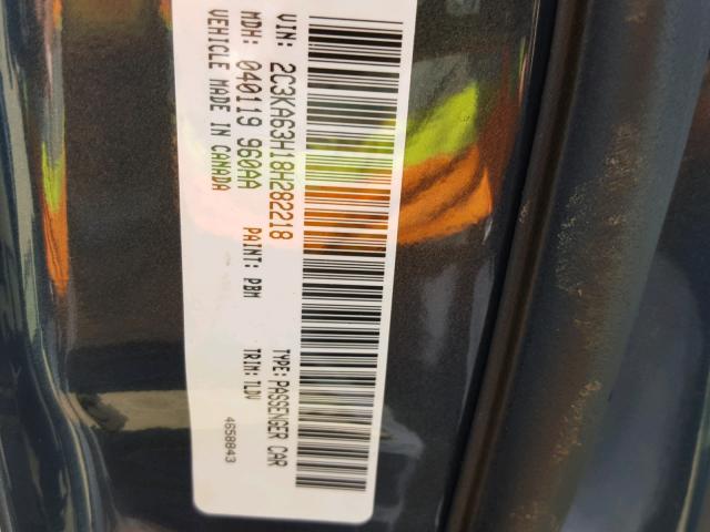 2C3KA63H18H282218 - 2008 CHRYSLER 300C GRAY photo 10