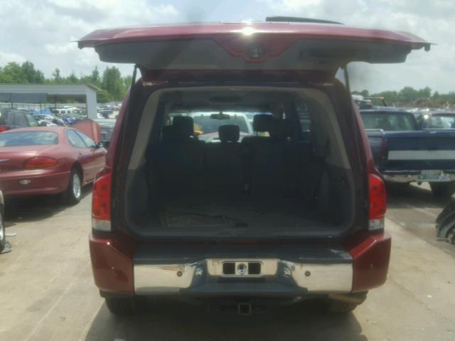 5N1BA08A97N709912 - 2007 NISSAN ARMADA SE RED photo 9