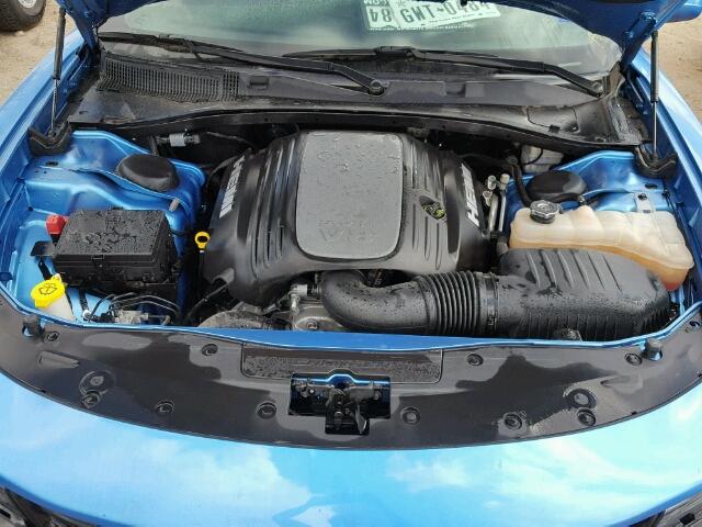 2C3CDXCT2FH918289 - 2015 DODGE CHARGER BLUE photo 7