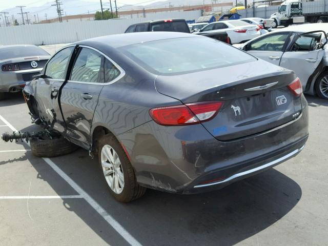 1C3CCCAB3GN158999 - 2016 CHRYSLER 200 LIMITE GRAY photo 3