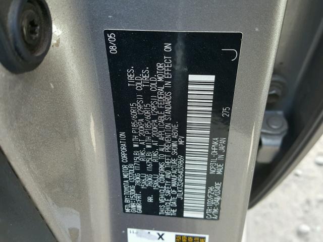 JTLKT324964039869 - 2006 TOYOTA SCION XB Gümüş foto 10