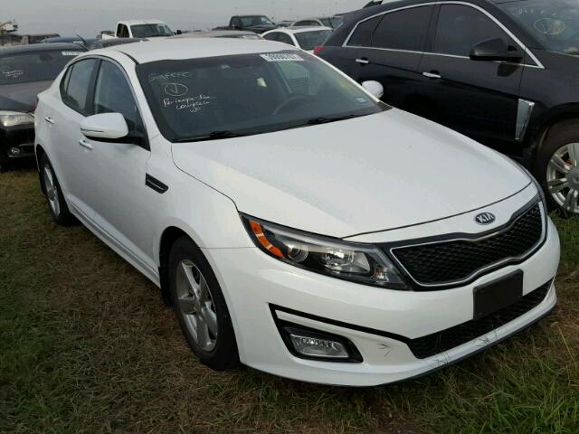 5XXGM4A72FG447555 - 2015 KIA OPTIMA LX WHITE photo 1